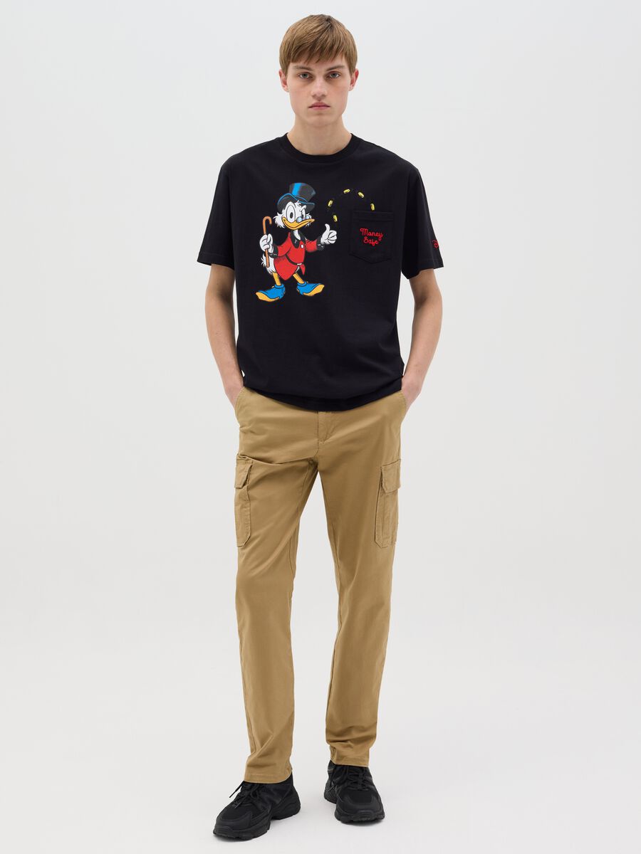 Black T-shirt with Disney Scrooge McDuck print_1