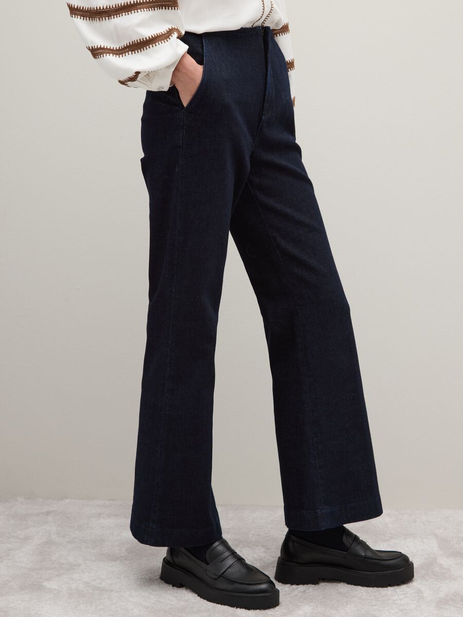 Blue Denim Regular Fit Trousers_3