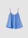 Blue pure cotton camisole with thin straps_0