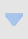 Regular fit blue stretch cotton briefs with lace details_4