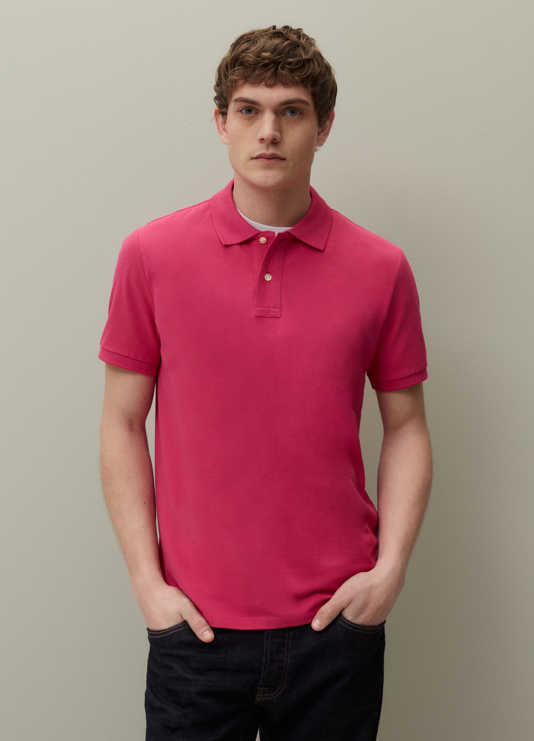 Supima cotton pique polo shirt