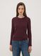 T-shirt viola girocollo in viscosa e lana elasticizzata regular fit_0