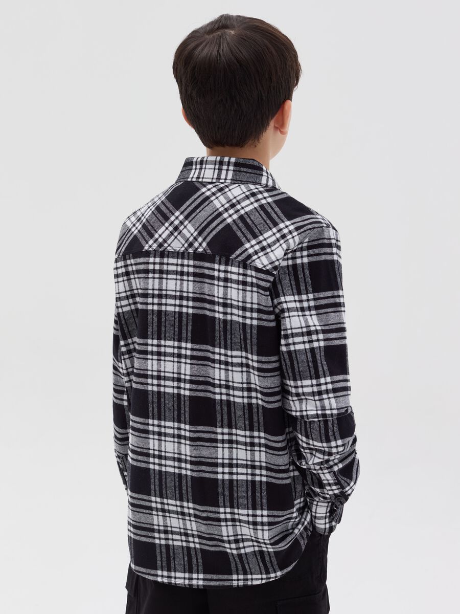 Flannel shirt with check pattern_2