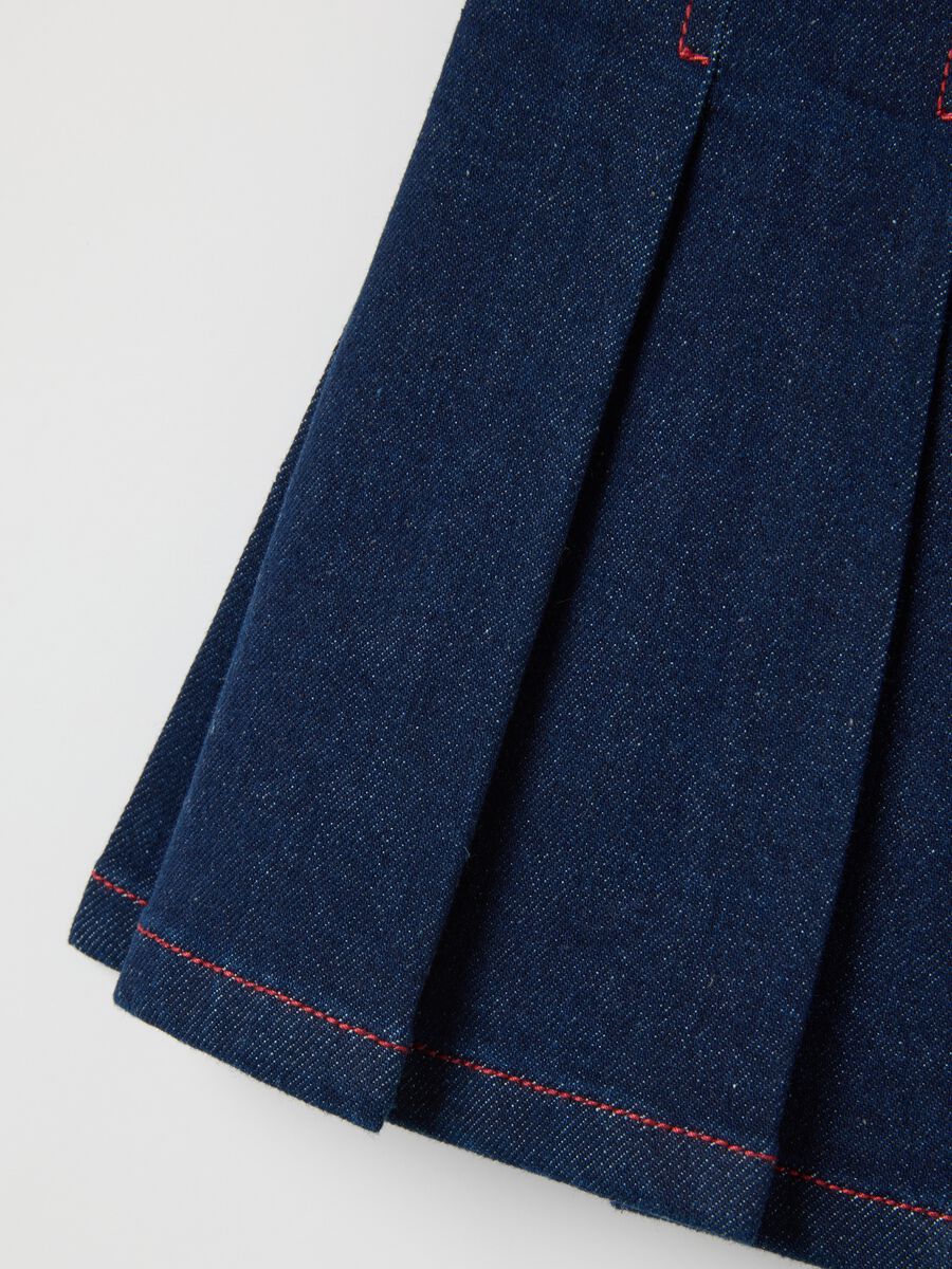 Girls' Blue Denim Skirt Regular Fit_2