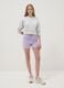 Girls&rsquo; purple pure cotton regular-fit shorts_0