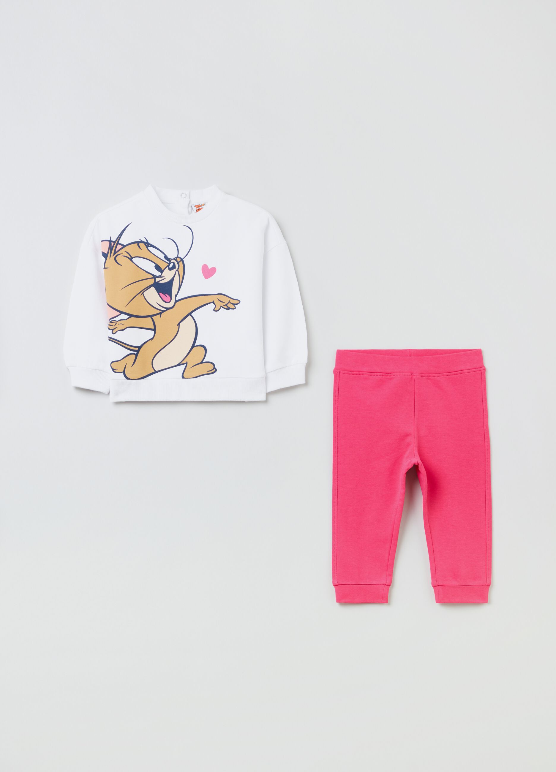 Jogging set in cotone stampa Tom & Jerry