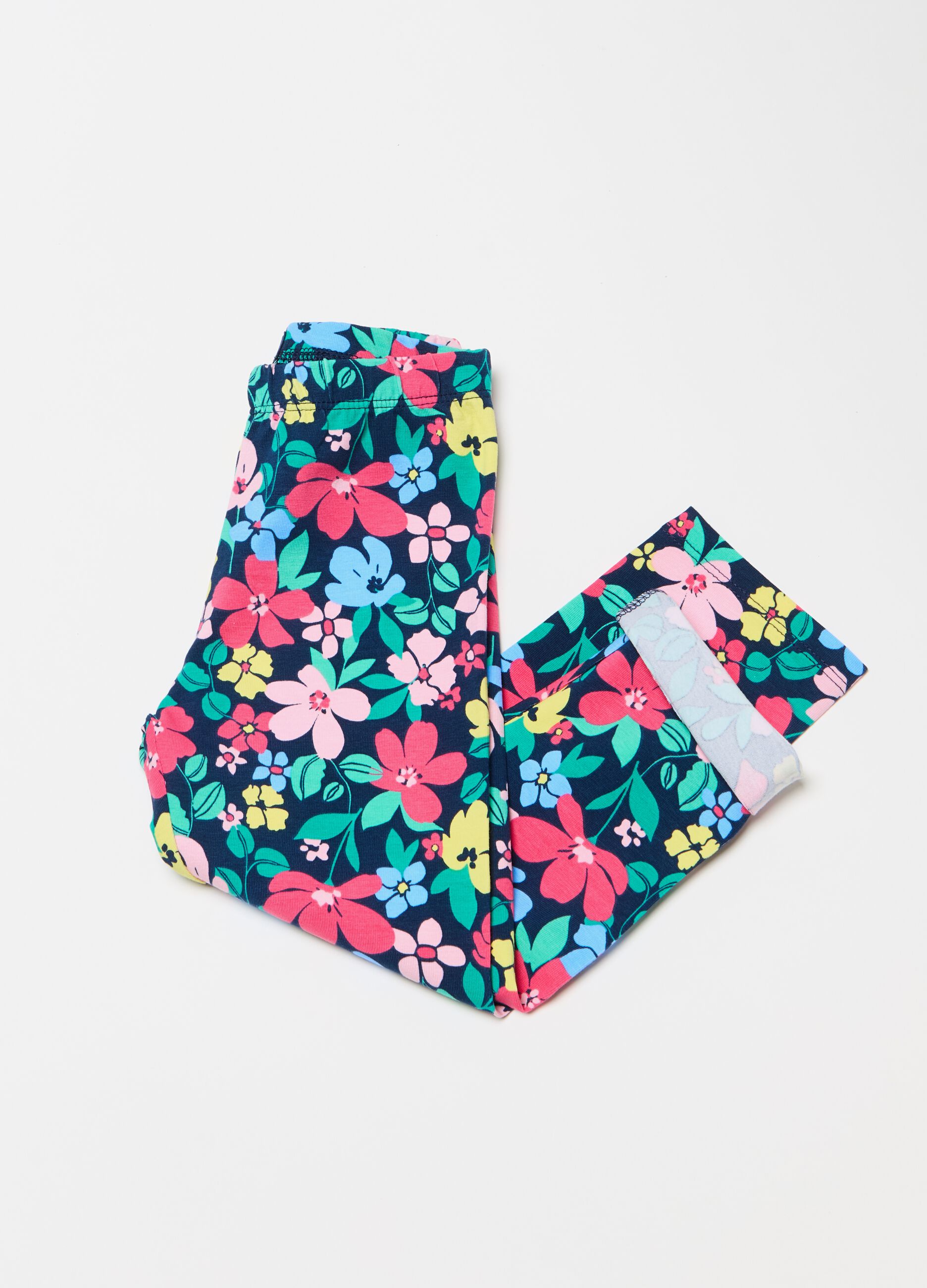Three-quarter leggings with print
