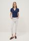 Blue stretch cotton short-sleeve polo shirt, regular fit_1