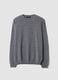 Grey pure lambswool crew-neck jumper, regular fit_0