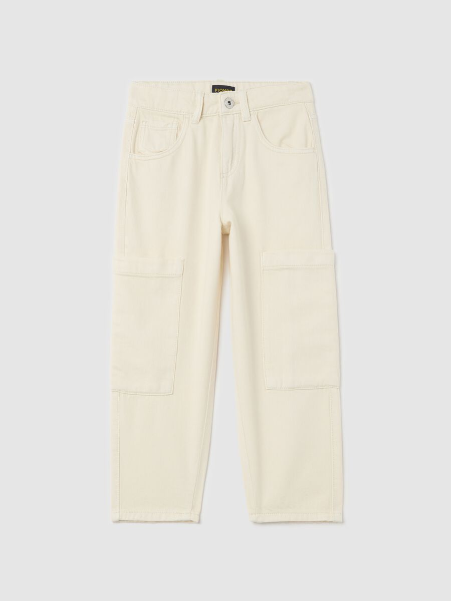 Cargo jeans in cotton_0