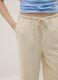 Beige viscose and linen-blend relaxed-fit jogger trousers_3