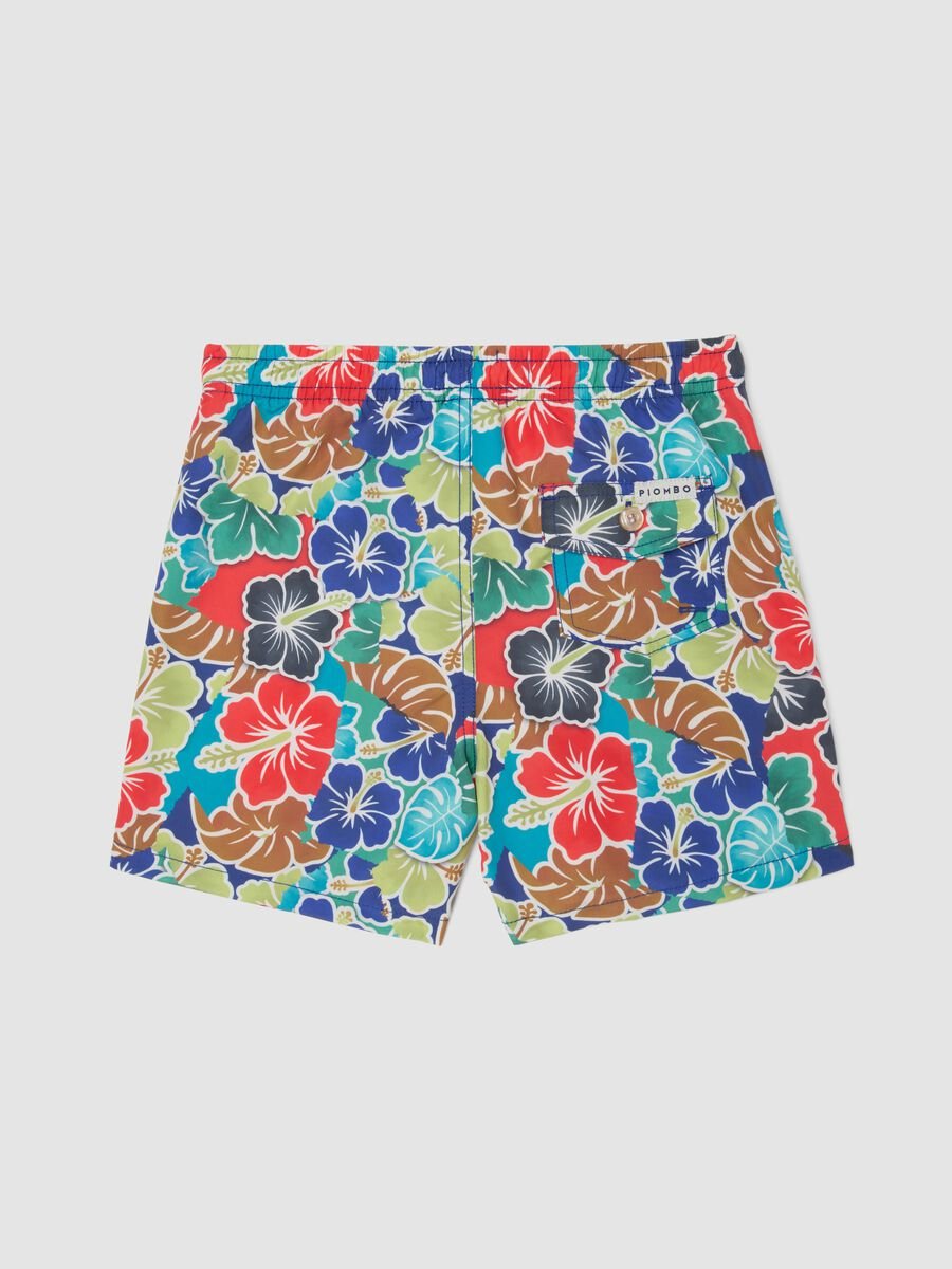 Boxer mare multicolor con stampa floreale_1