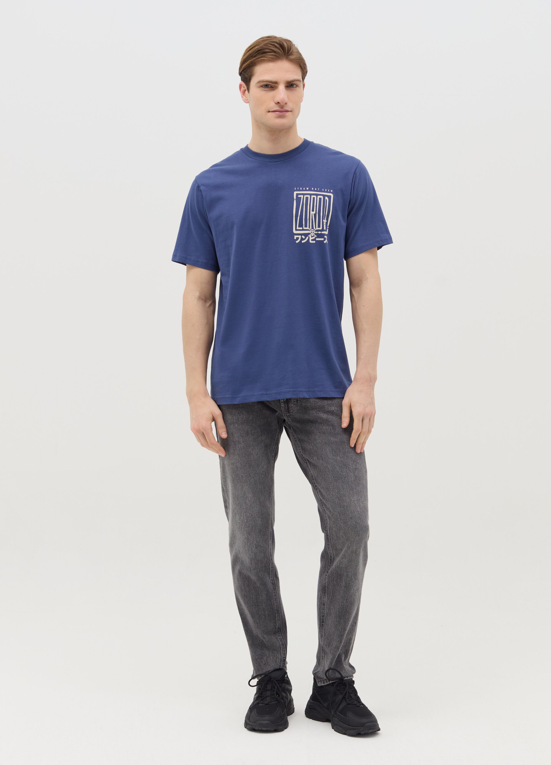 T-shirt in cotone stampa Zoro