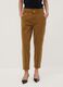 Bronze brown baggy-fit pure cotton denim jeans with paper-bag waist_1