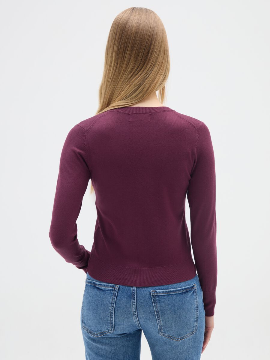 Purple Crew Neck Pullover_2