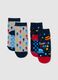 Multipack Kids' Multicolour Non-Slip Socks in Cotton Blend_0
