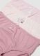 Multipack of five pink organic cotton jersey briefs for baby and toddler girls_2