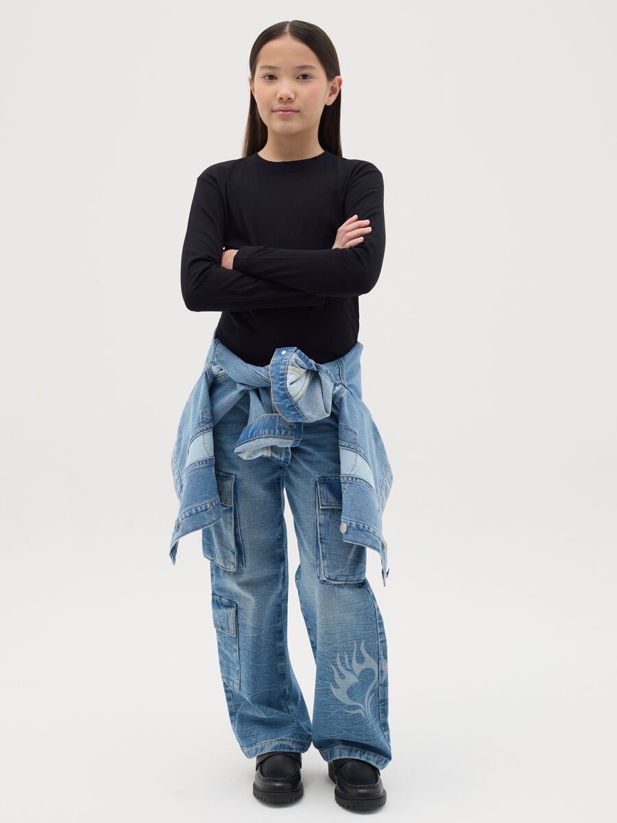 Cargo jeans with heart print_1