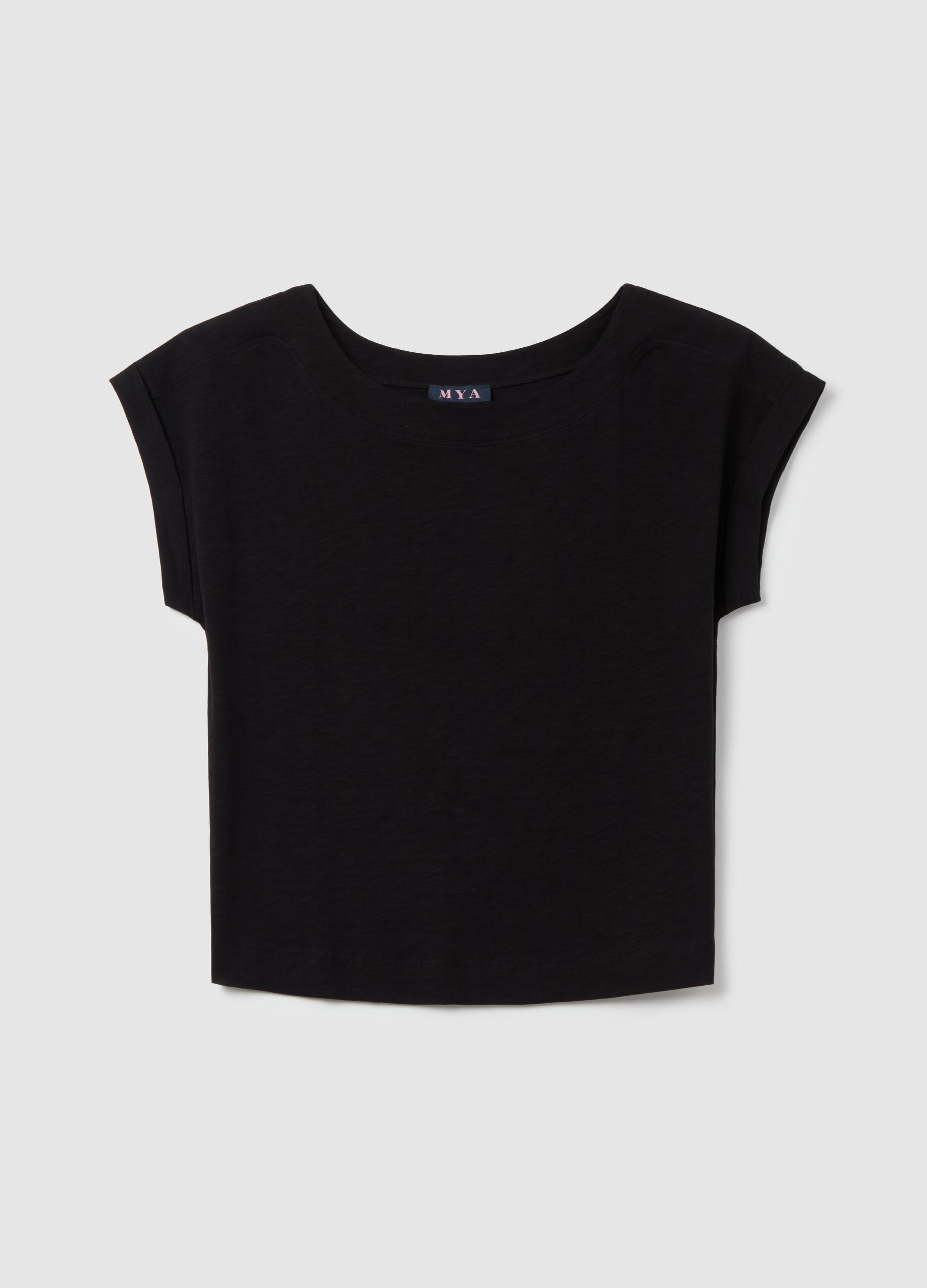 Curvy T-shirt in slub jersey