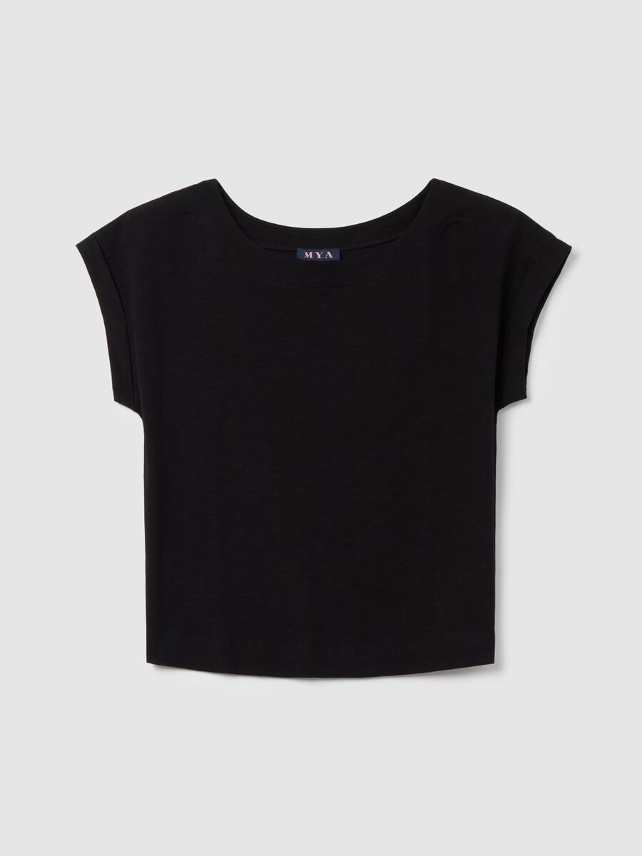 Curvy T-shirt in slub jersey_0