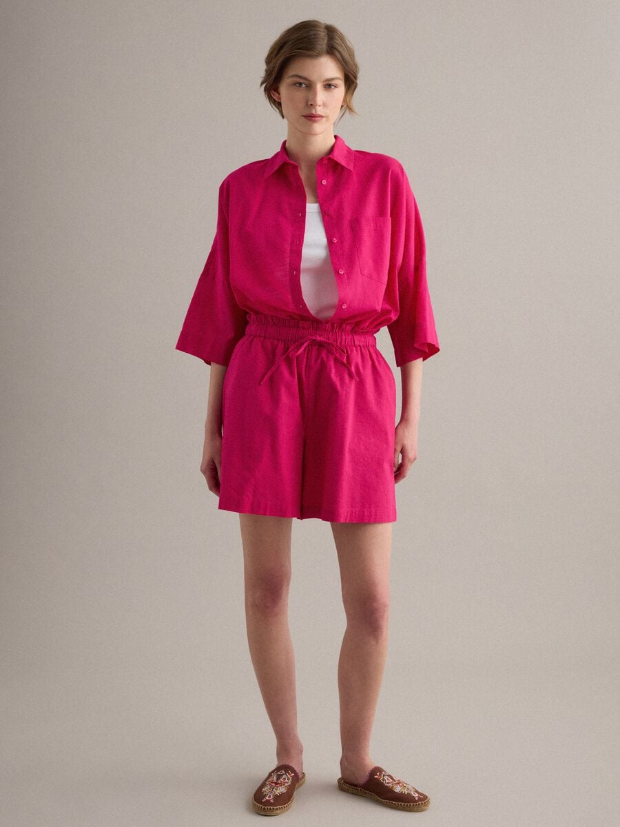 Shorts in puro cotone rosa regular fit_0