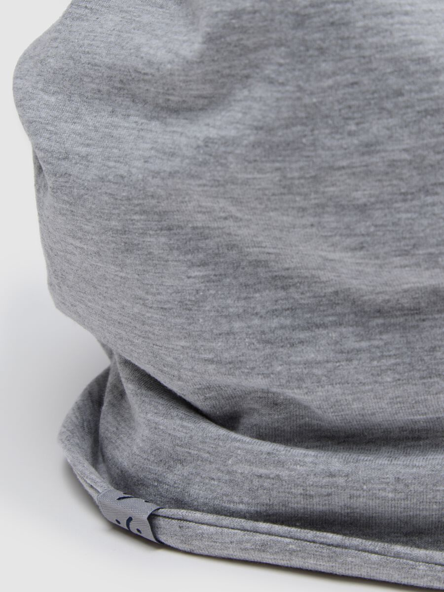 Grey stretch cotton scarf_1