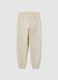 Boys' beige pure cotton regular fit jogger trousers_4
