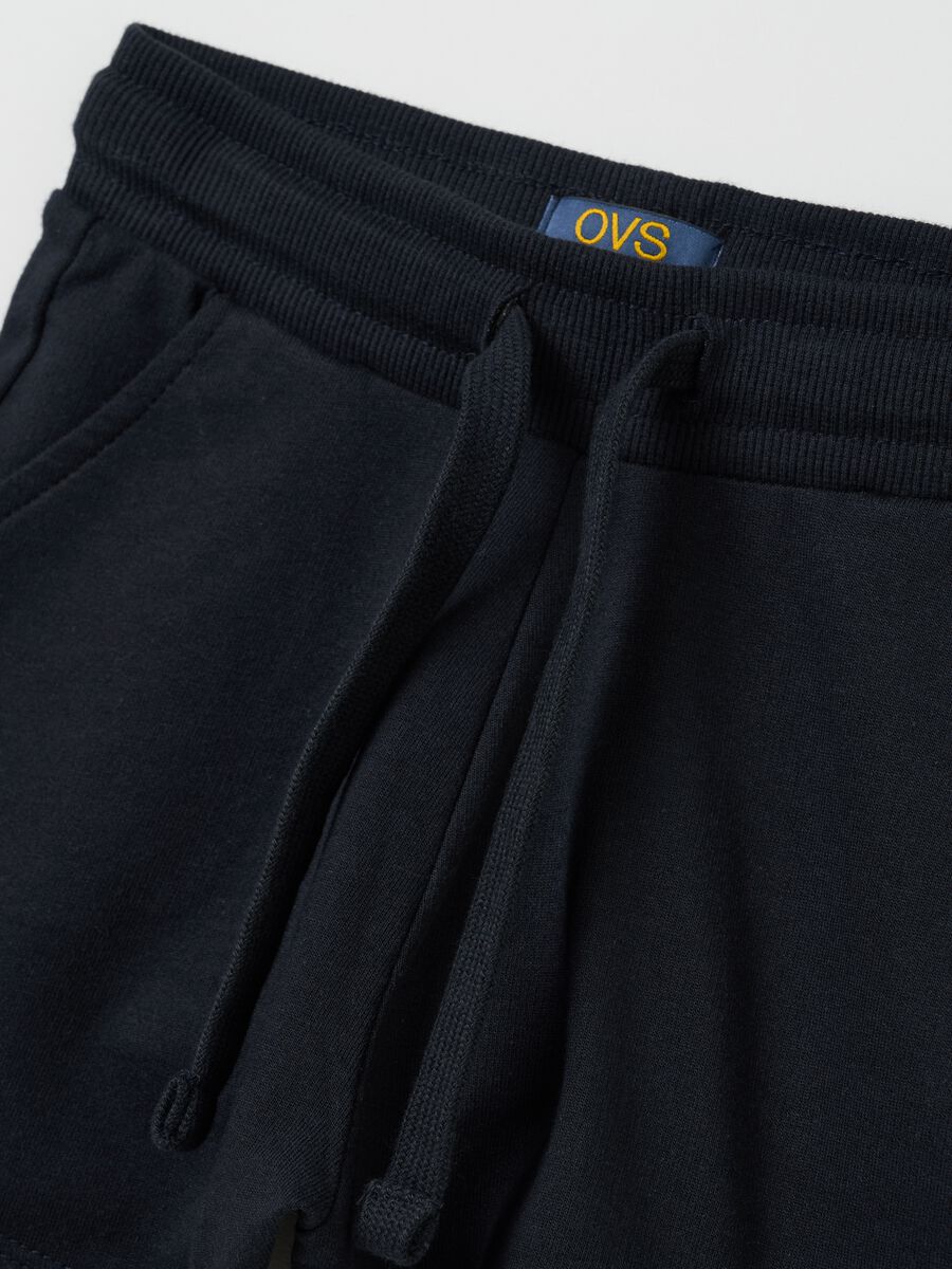 Girls' regular fit pure cotton black shorts_3