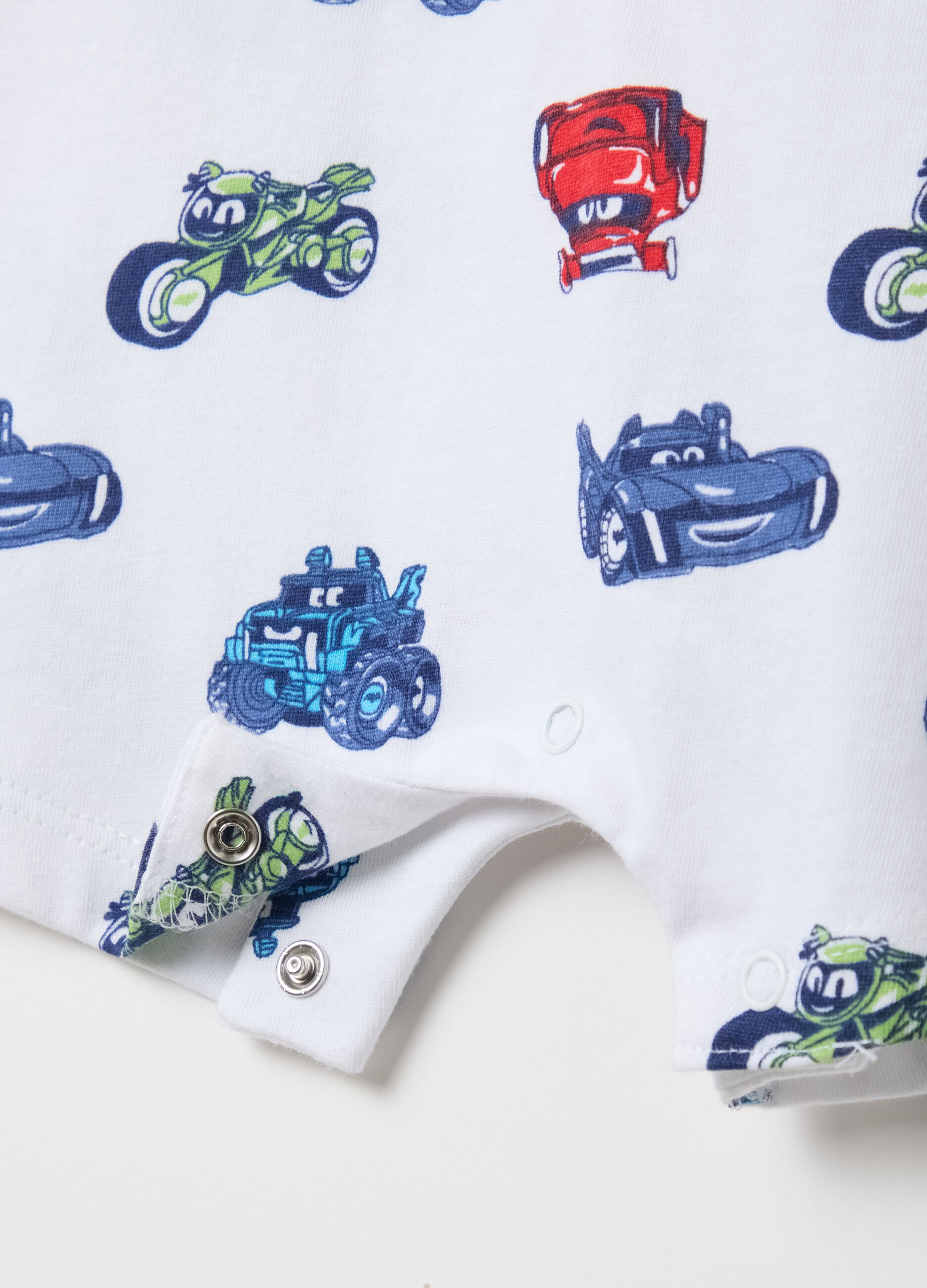 Boys’ multicoloured onesies in 100% cotton with  Batwheels print