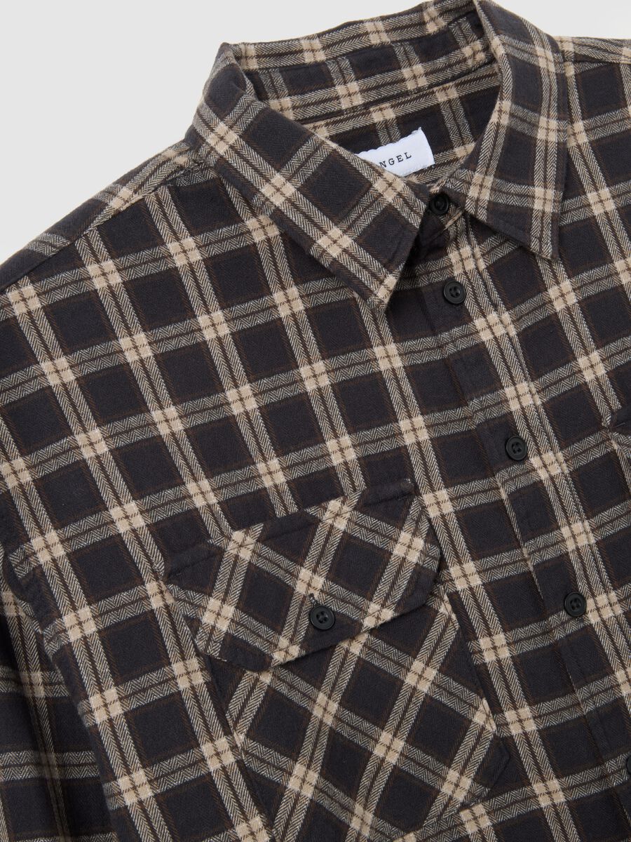 Multicolour check shirt in pure cotton and flannel regular fit_5