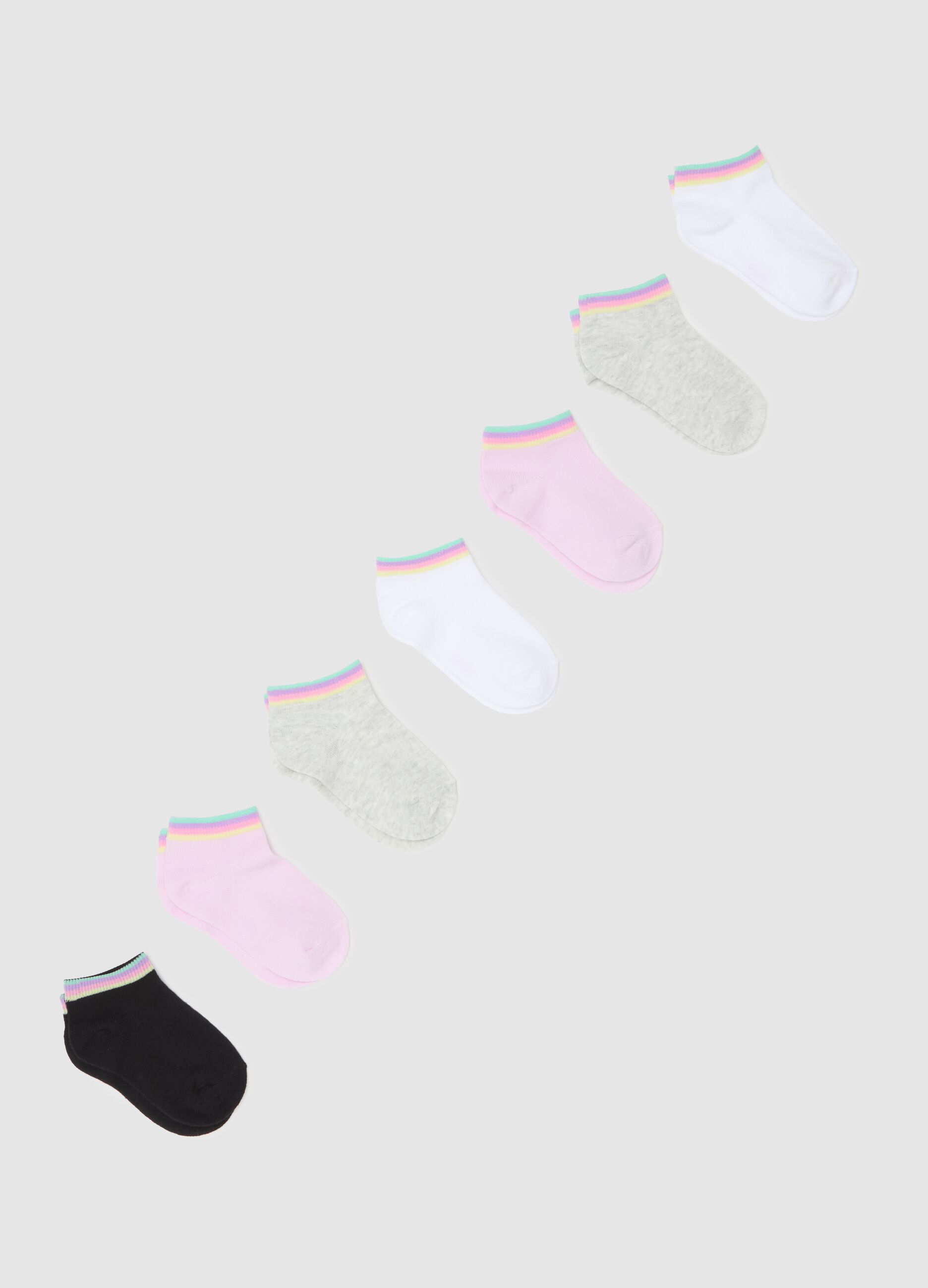 Seven-pair pack stretch shoe liners