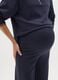 Wide Stretch Maternity Trousers in Blue_2