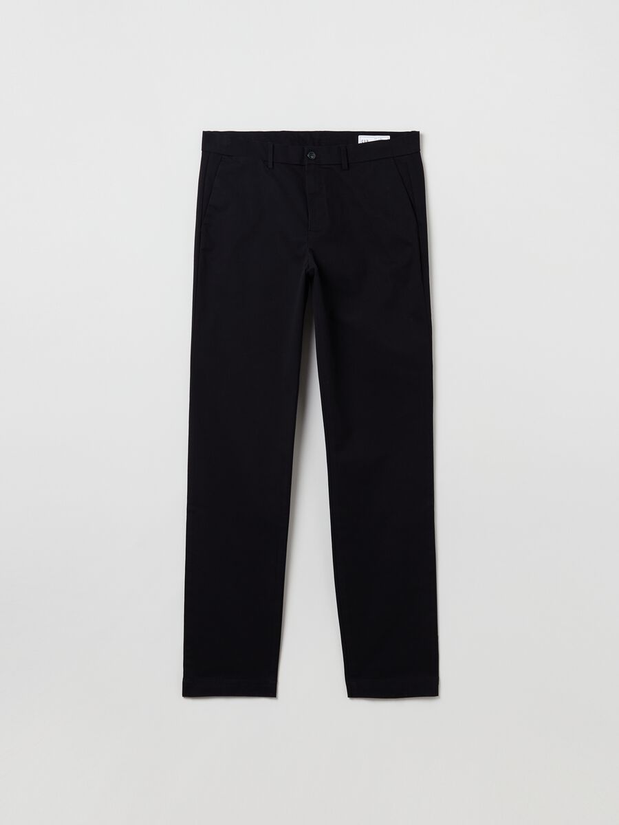 Pantaloni chino skinny fit in cotone stretch_1