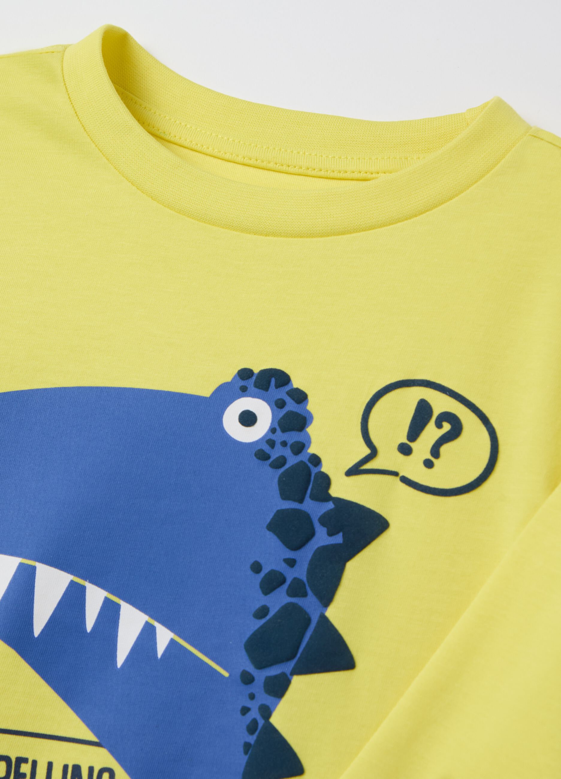 Long-sleeved T-shirt with dinosaur print