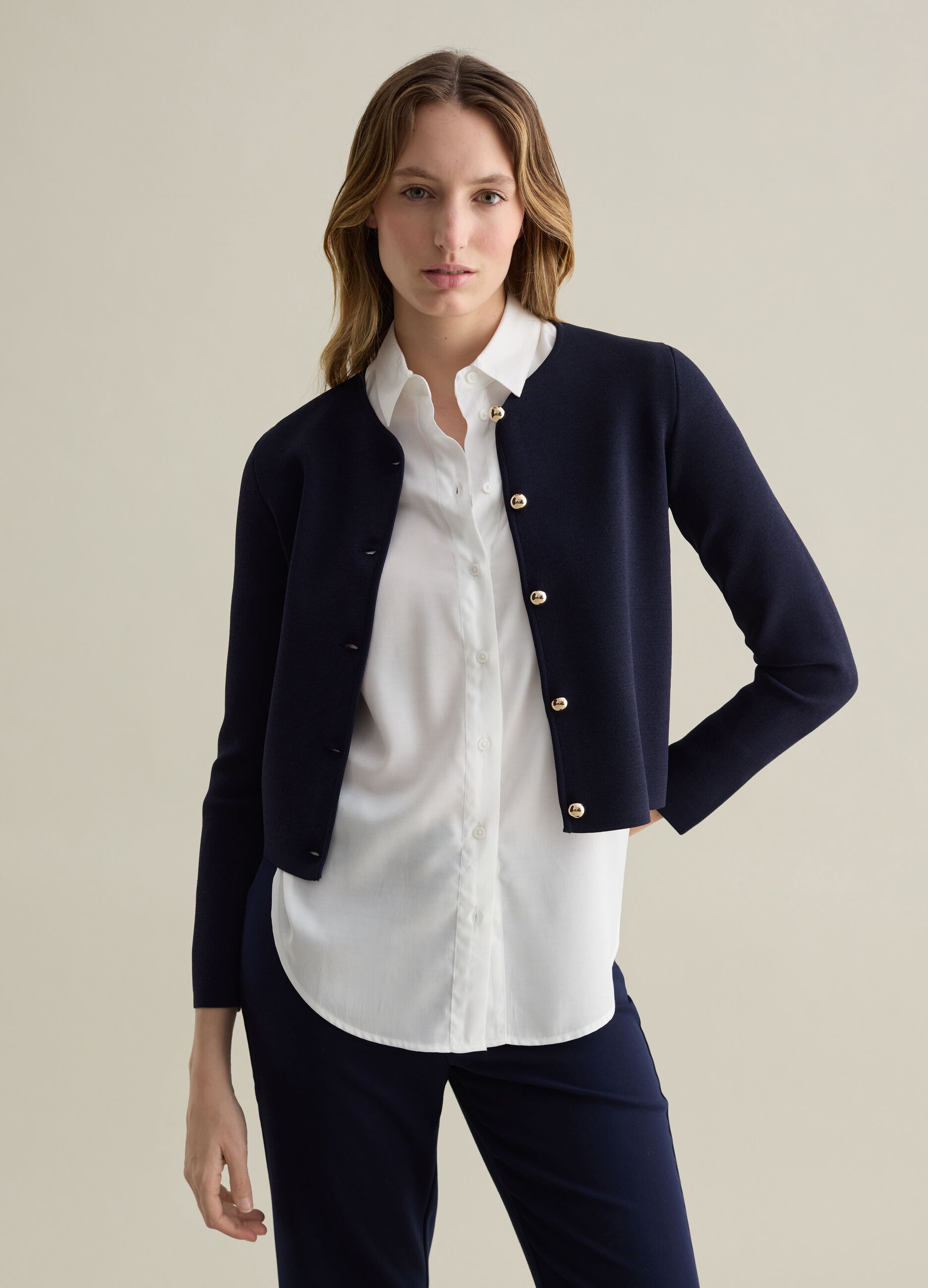 Cardigan with golden buttons