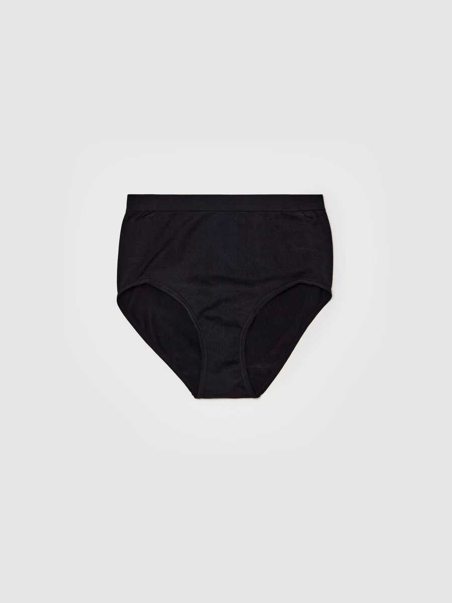 The One seamless briefs with high waist in microfibre_5