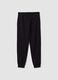 Black organic cotton jogger trousers_0
