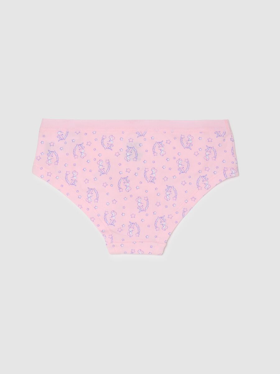 Girls' pink cotton regular fit briefs_1