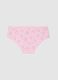 Girls' pink cotton regular fit briefs_1