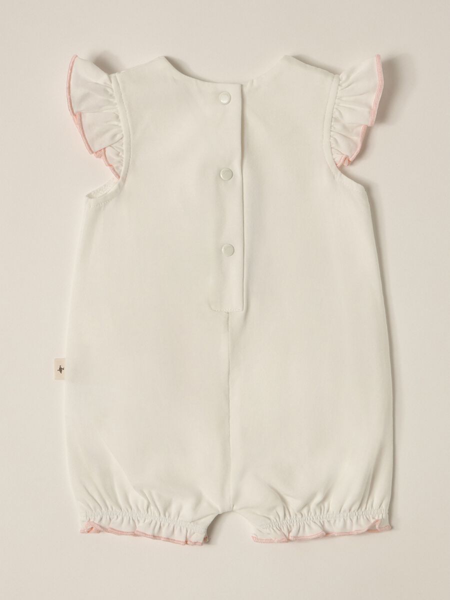 IANA newborn girl romper suit in stretch cotton_1