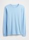 Long-sleeved blue cotton shirt_3