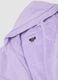 Purple organic cotton hooded bathrobe for girls_2
