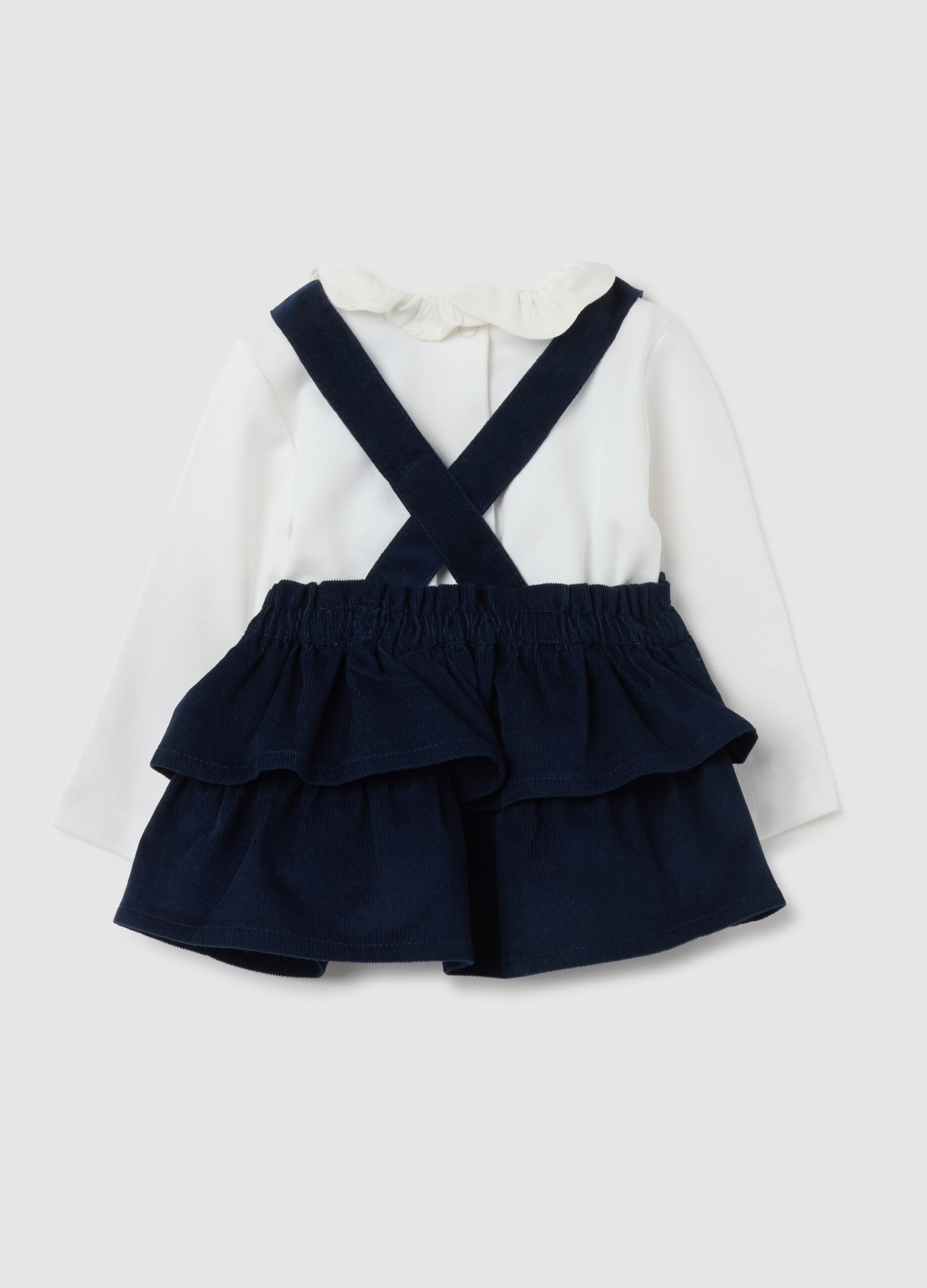 Blue pure cotton regular fit baby girl set