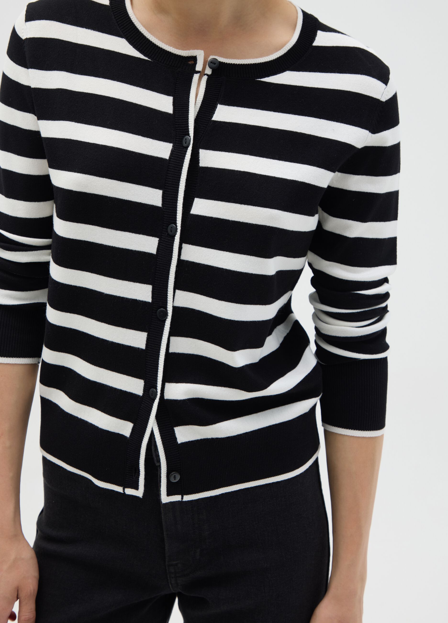 Multicolour regular fit stretch blend cardigan