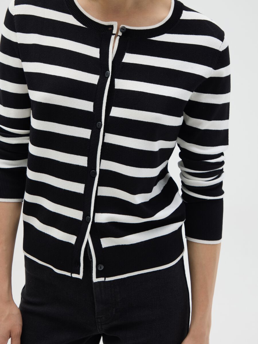 Multicolour regular fit stretch blend cardigan_2