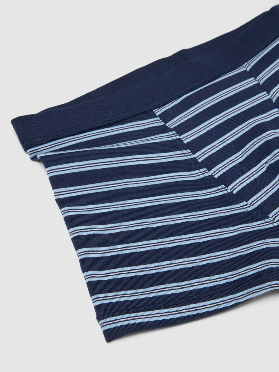 Elasticated cotton boxers with multicolour stripes for boys_3