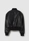 Glossy-effect full-zip bomber jacket_4