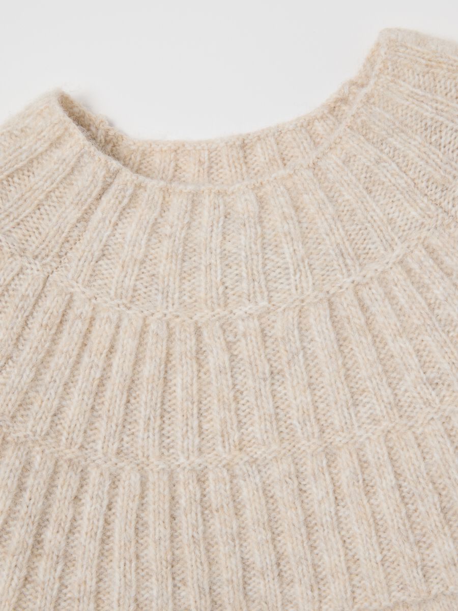 Girl's Beige Regular Fit Jumper_4