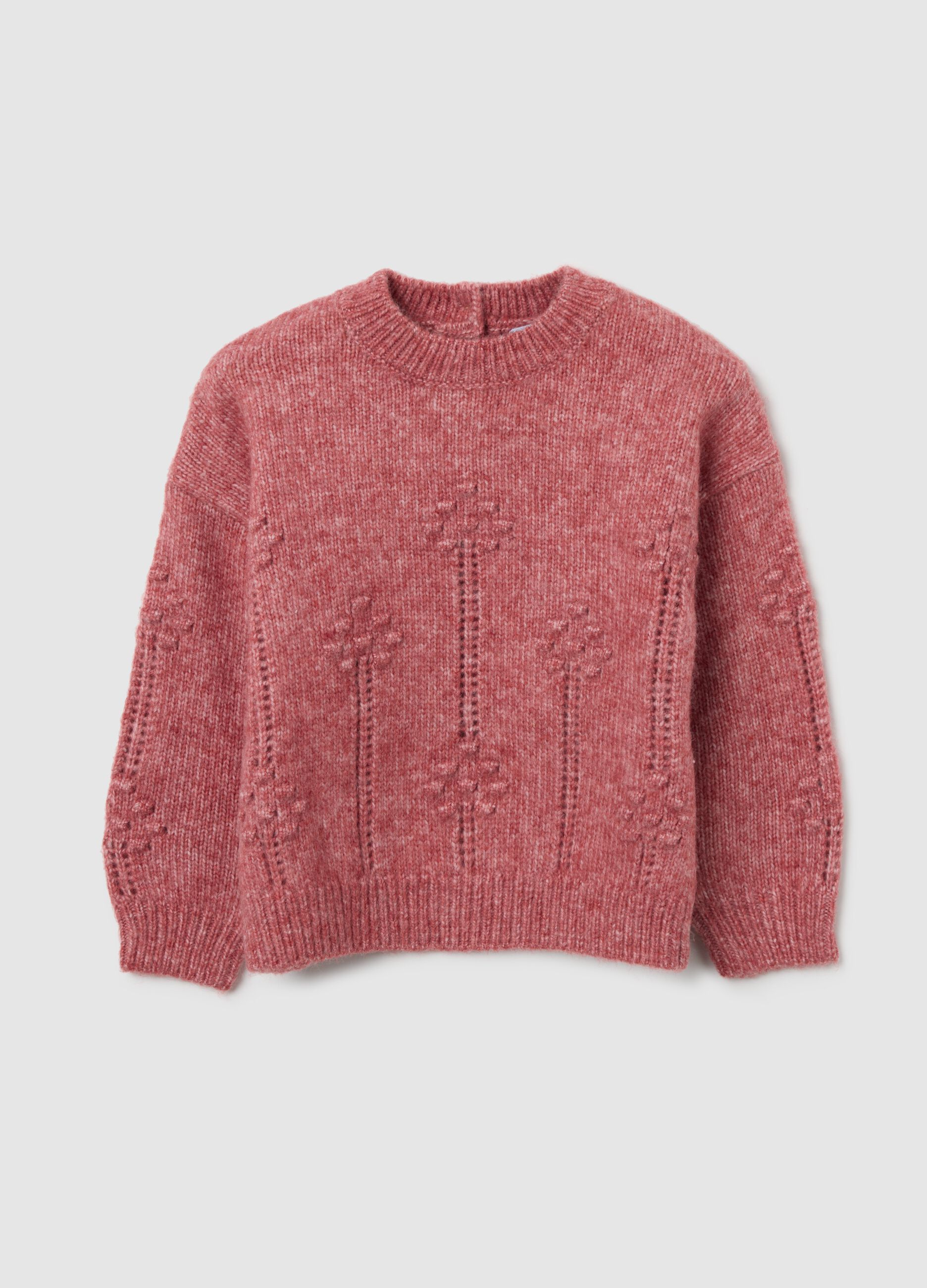 Pink regular fit jumper for baby girl
