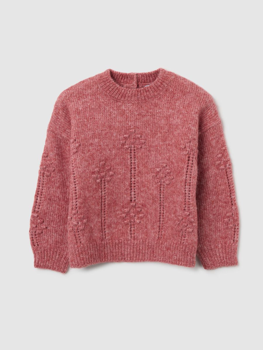 Pink regular fit jumper for baby girl_0